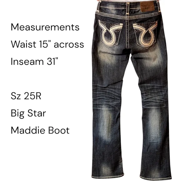 Big Star Women's Dark Wash Bootcut Jeans - Picture 3 of 10